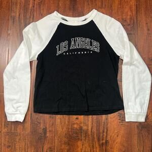 Los Angeles California‎ Graphic Long Sleeve Baseball Tee Skater Indie Y2K Street